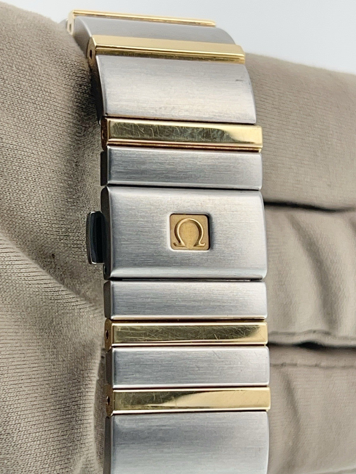 Omega Constellation Gold Steel Silver Dial 38mm Automatic Mens Watch 1201.30.00