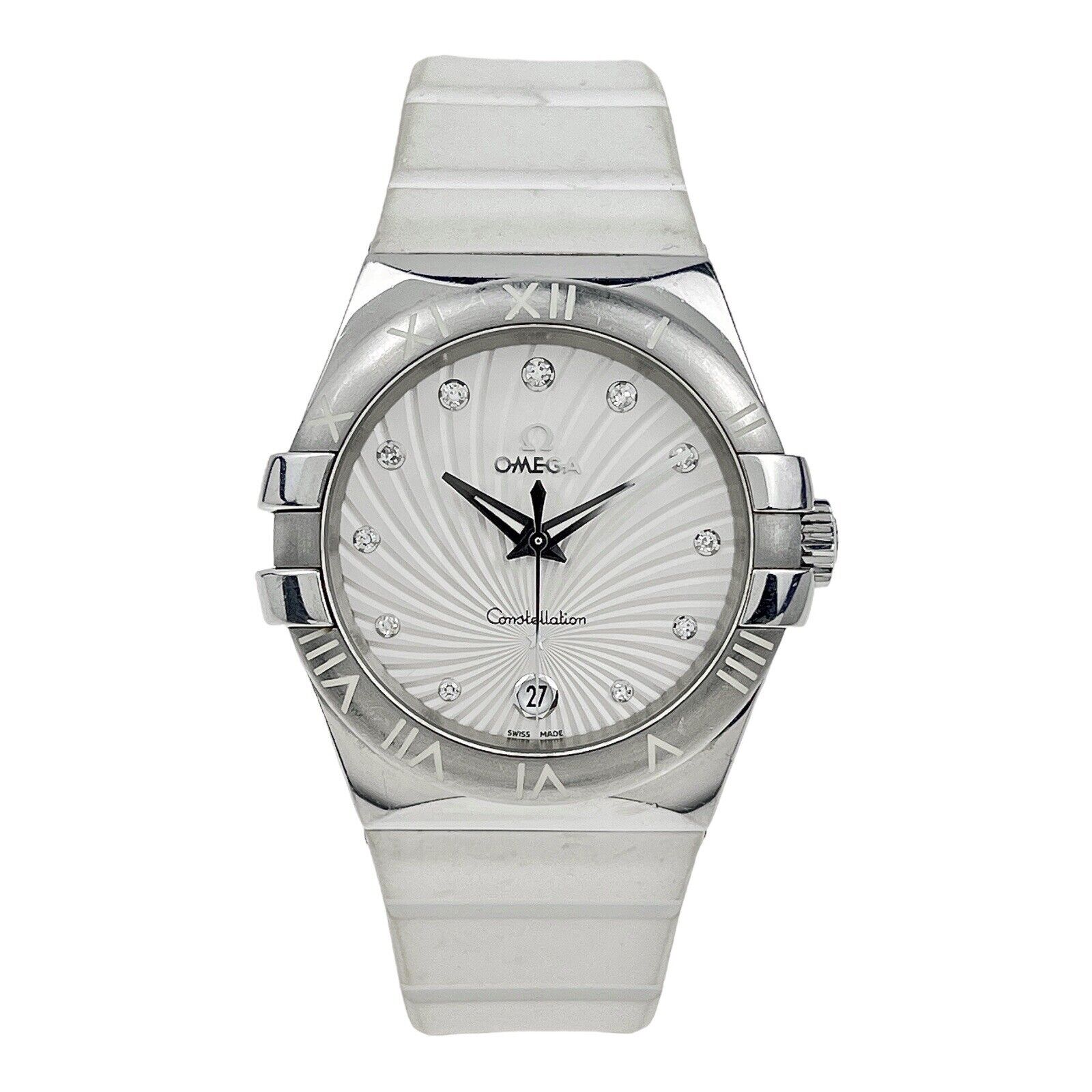 Omega Watch Constellation White Dial Diamond 123.12.35.60.52.001 Quartz Movement