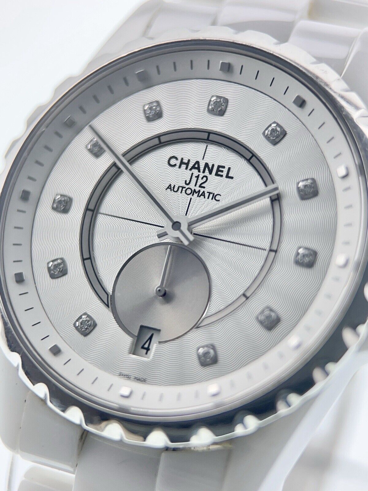 Chanel J12 Ceramic & Steel Silver Color Dial 37mm Automatic Women’s Watch H4345