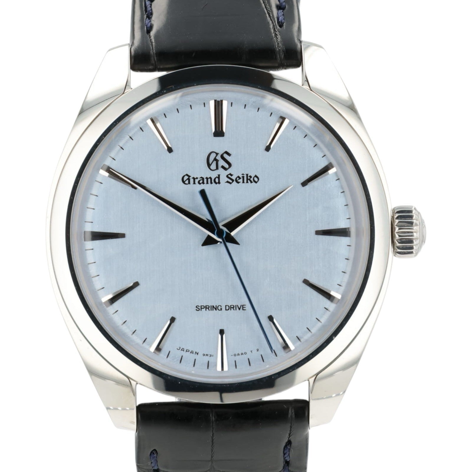 Grand Seiko Omiwatari Blue Dial Steel 38.5 Manual Wind Mens Watch SBGY007