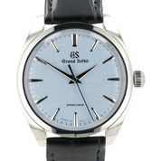 Grand Seiko Omiwatari Blue Dial Steel 38.5 Manual Wind Mens Watch SBGY007