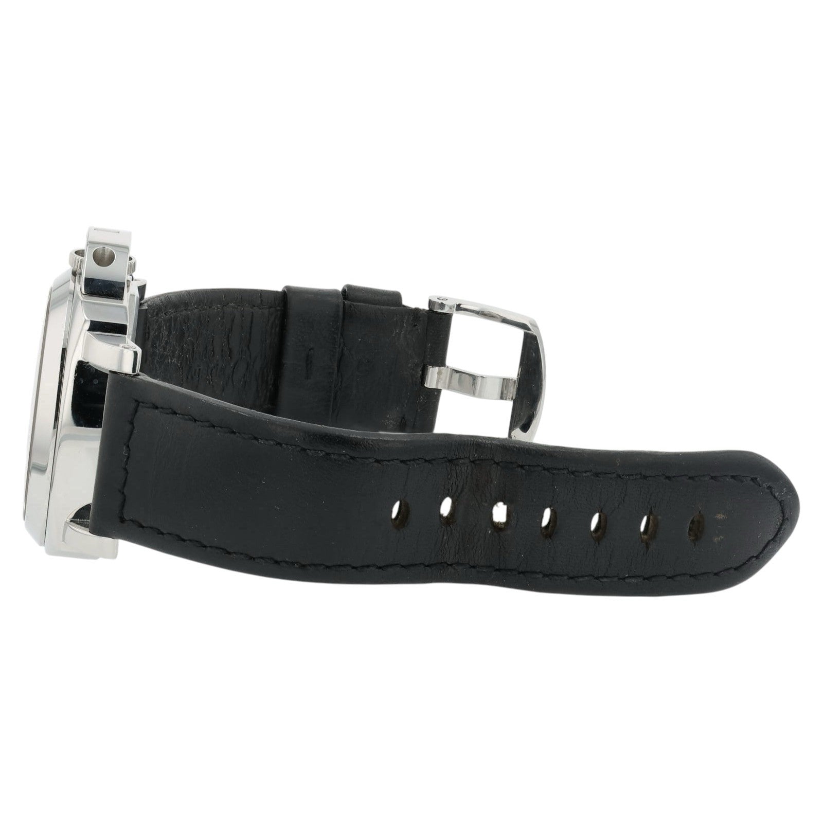 Panerai Luminor Black Dial Stainless Steel 44mm Manual Wind Mens Watch PAM0002