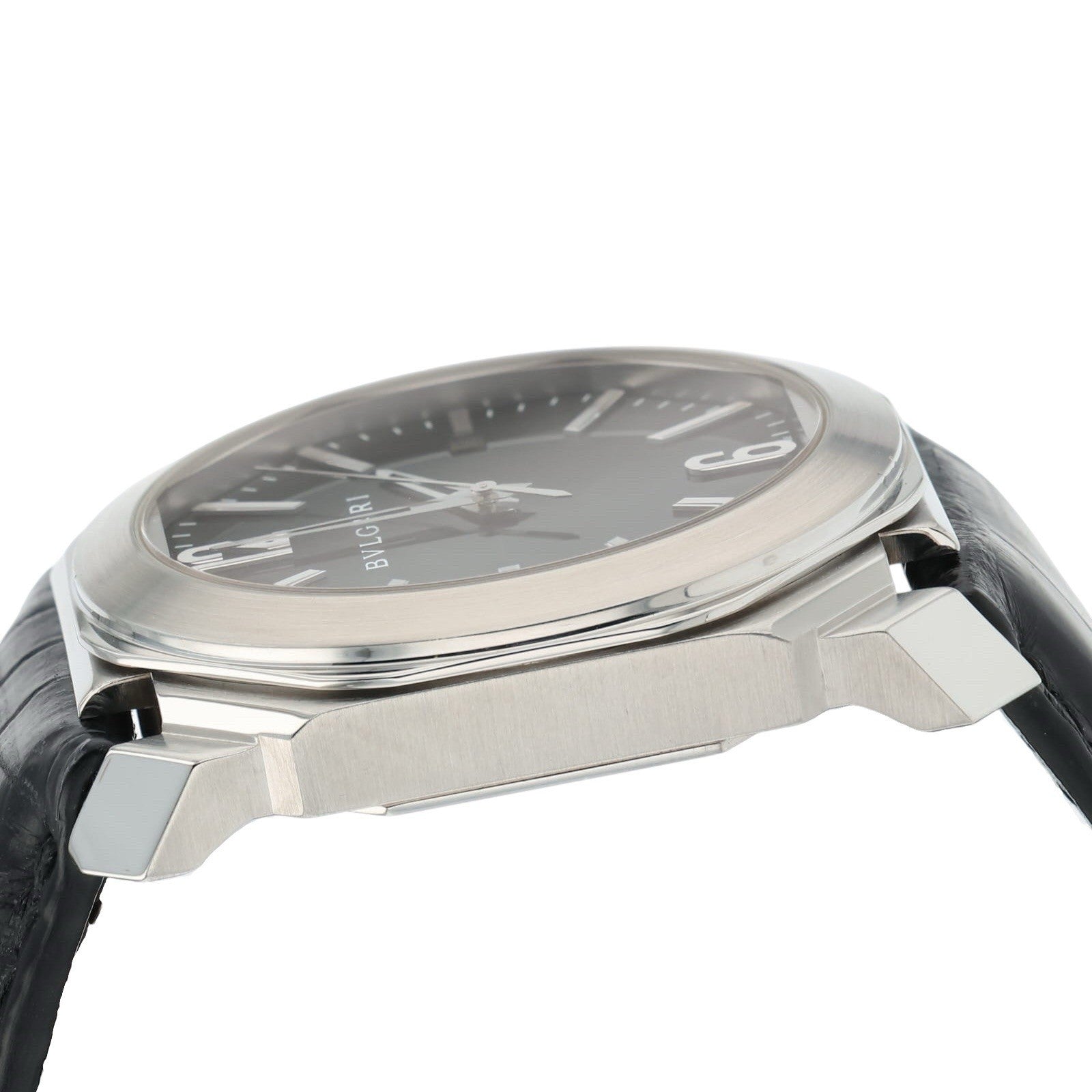 Bulgari Octo Stainless Stainless Steel Black Dial 41mm Automatic Mens BGO41S