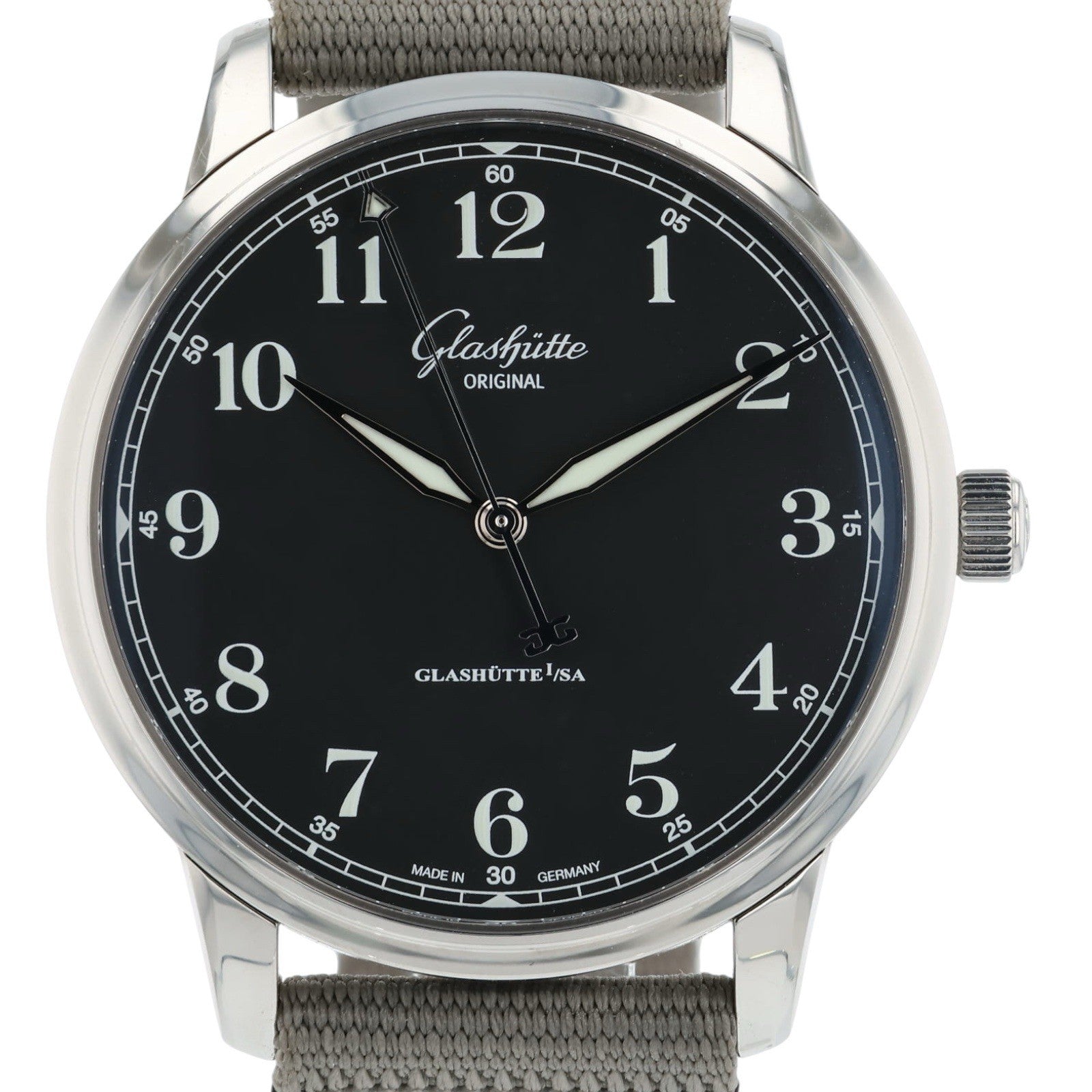 Glashutte Original Senator Steel Black Dial 40mm Automatic Mens 1-36-01-03-02-66