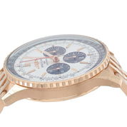 Breitling Navitimer 18k Rose Gold 46mm Silver Dial Automatic Men’s Watch RB0137