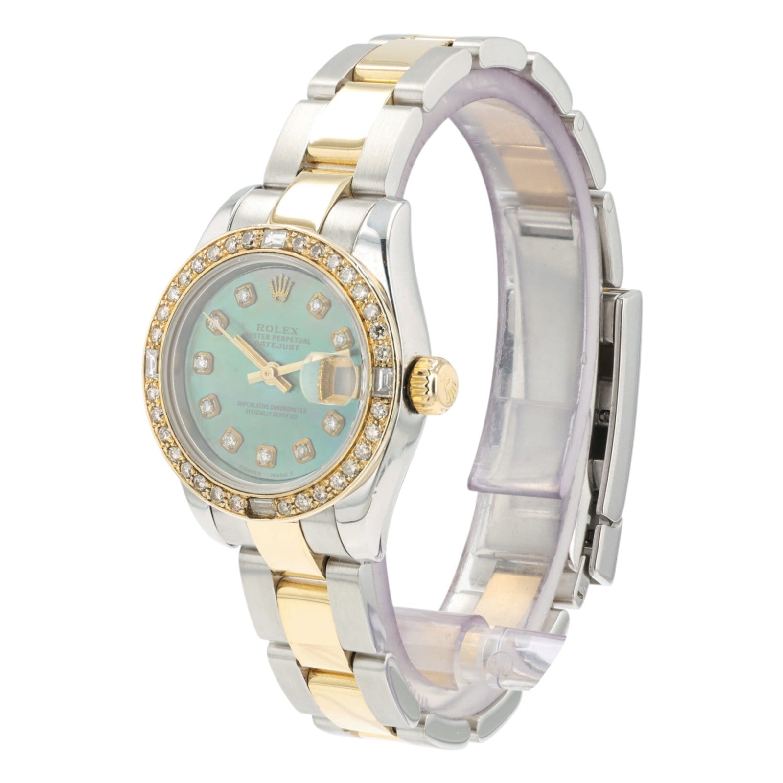 Rolex Datejust Two-Tone Green Dial Steel & Gold 26mm Automatic Womens 179163