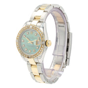 Rolex Datejust Two-Tone Green Dial Steel & Gold 26mm Automatic Womens 179163