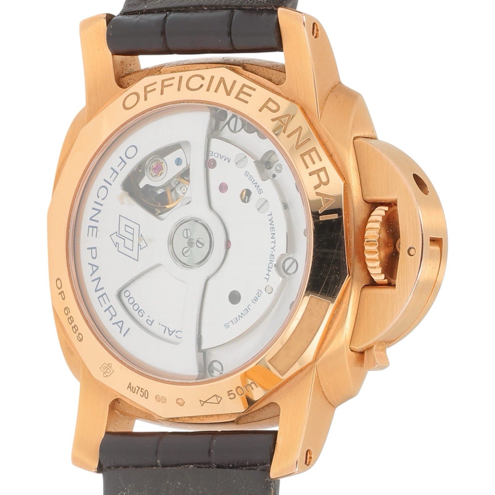 Panerai Luminor 18k Rose Gold Brown Dial 42mm Automatic Men’s Watch PAM00393