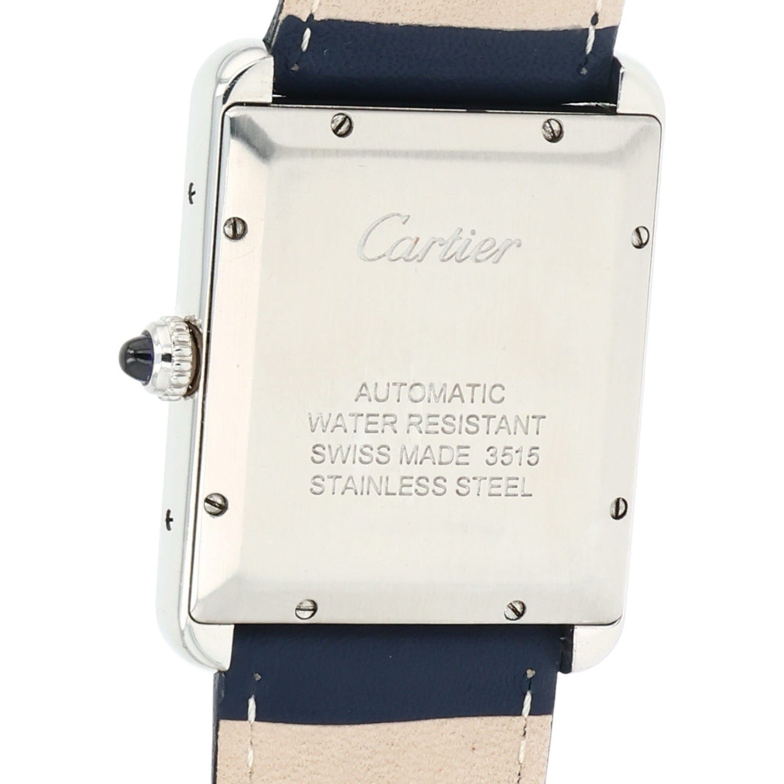 Cartier Tank Solo Stainless Steel Silver Dial 31mm Automatic Mens Watch W5200028
