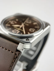 Bell & Ross Stainless Steel Brown Dial 41mm Automatic Men's Watch BR03 - B/P