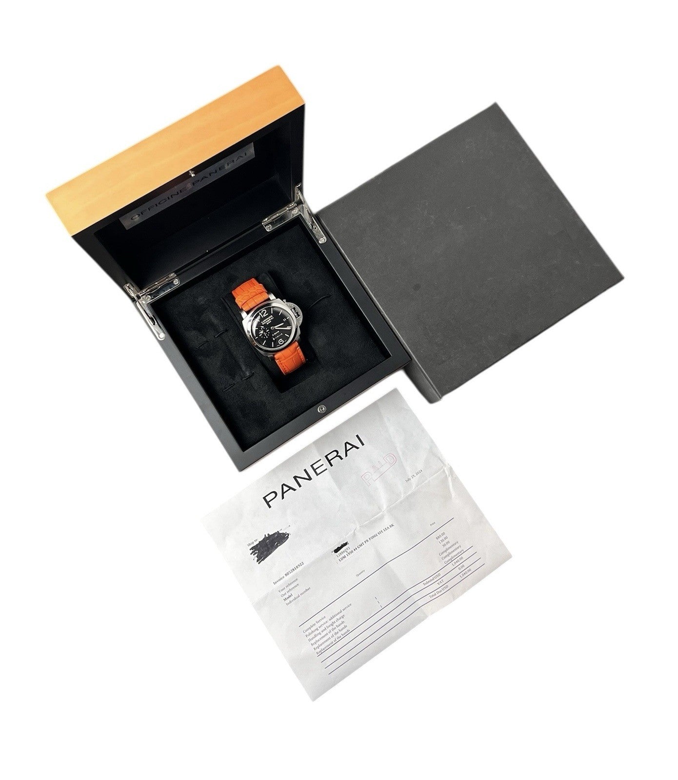 Panerai Luminor 1950 8 Days Steel Black Dial 44mm Manual Wind Mens PAM00233