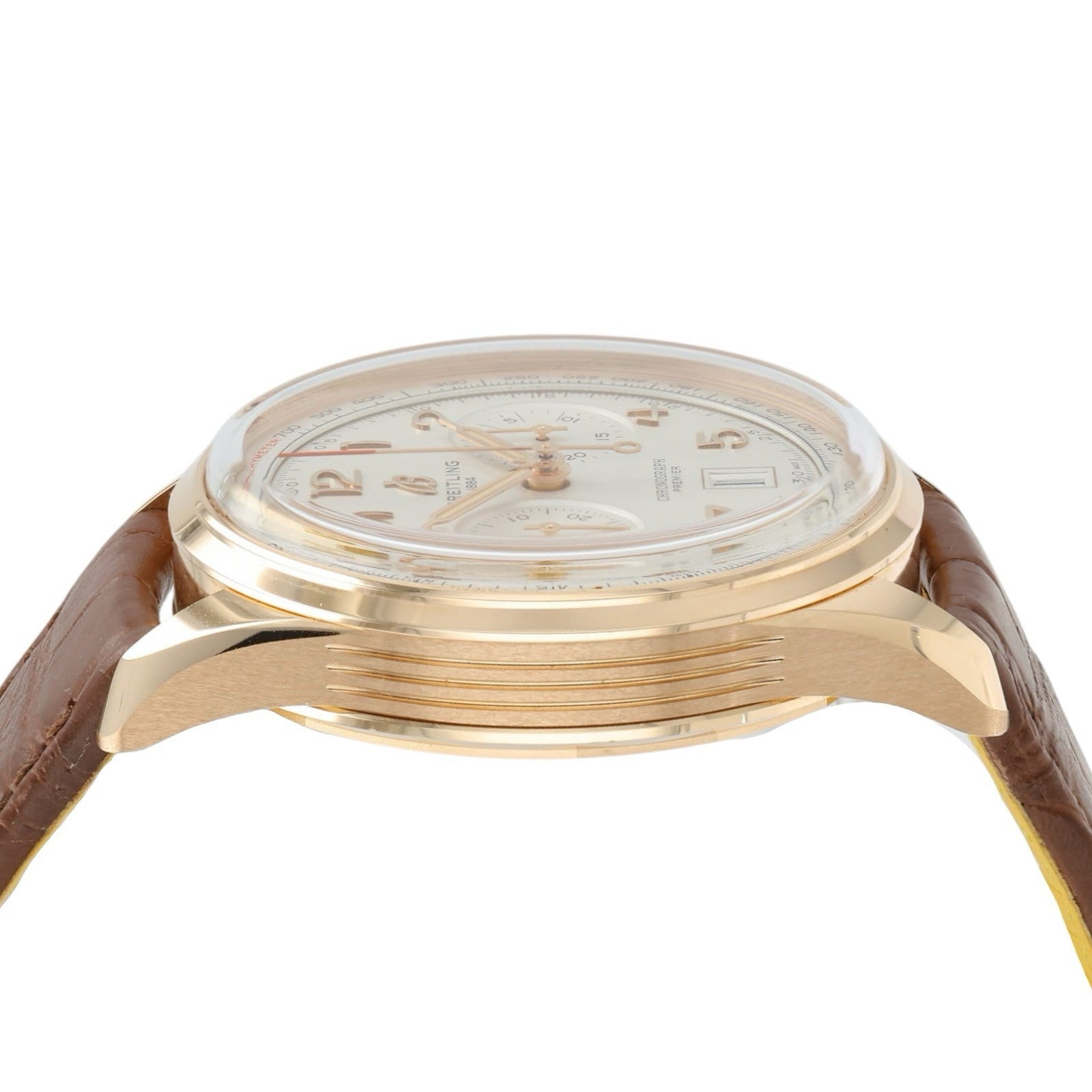 Breitling Premier Cream Dial 18k Rose Gold 42mm Automatic Men’s Watch RB0145