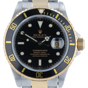 Rolex Submariner Date Gold & Steel Black Dial 40mm Automatic Men’s Watch 16613LN