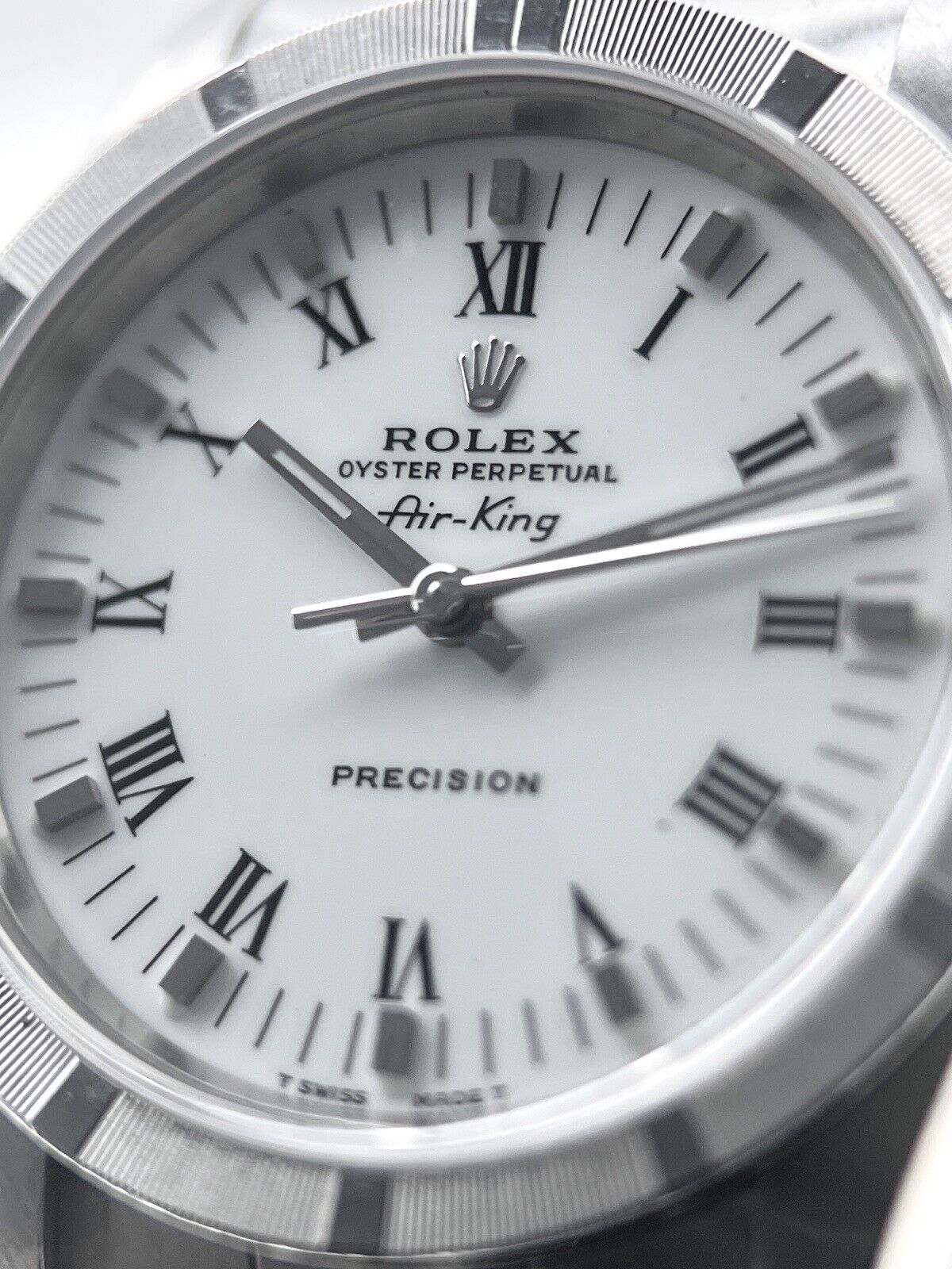 Rolex Air-King Precision White Roman Numeral 14010 Automatic 34mm Watch