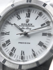 Rolex Air-King Precision White Roman Numeral 14010 Automatic 34mm Watch