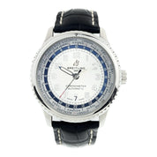 Breitling Stainless Steel Silver Dial 43mm Automatic Movement Men's Watch AB3521