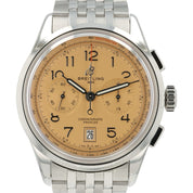 Breitling Premier Salmon Dial Stainless Steel 42mm Automatic Men’s Watch AB0145
