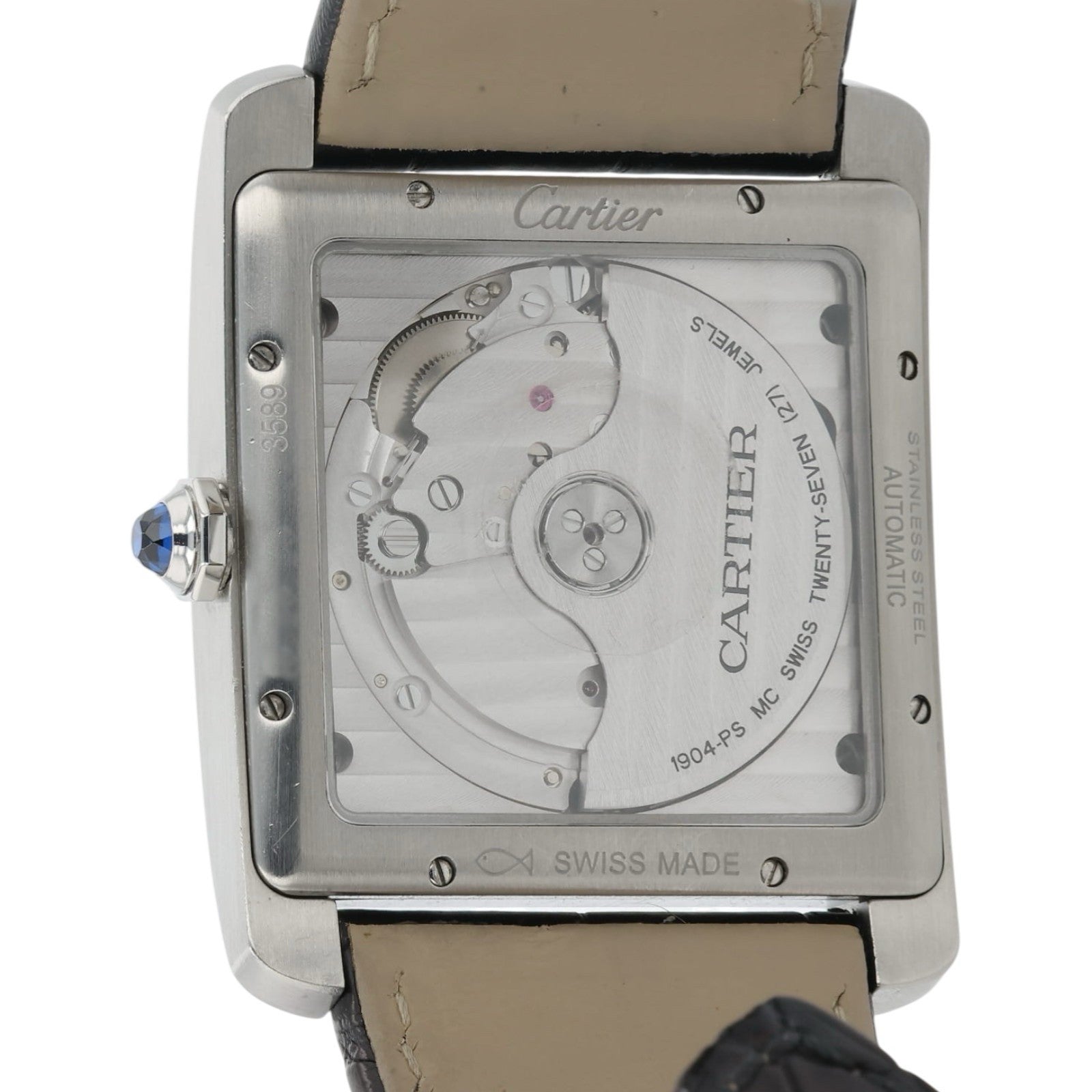Cartier Tank MC Black Dial Stainless Steel 34mm Automatic Men’s Watch W5330004