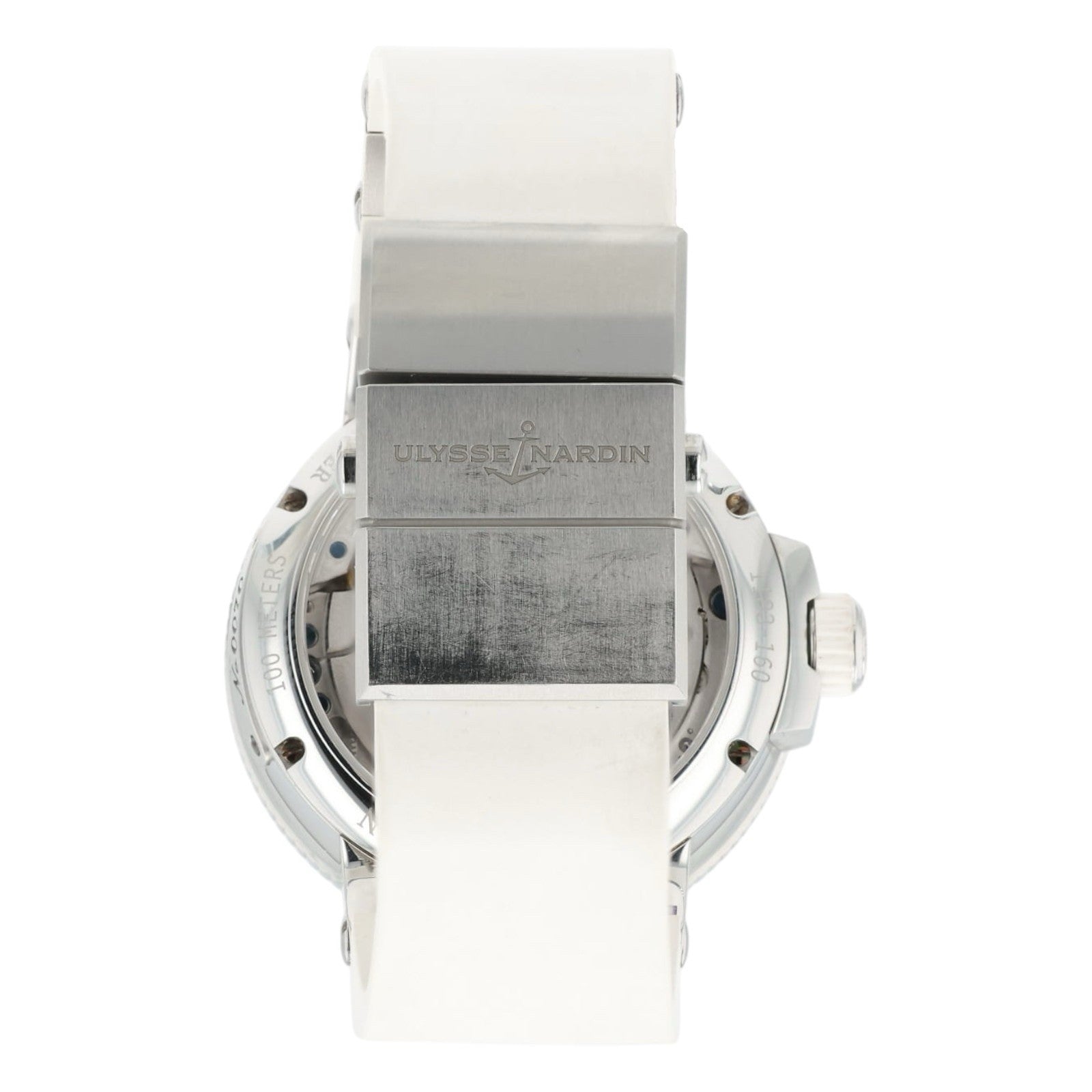 Ulysse Nardin White MOP Dial Diamond Steel 39mm Auto Women's Watch 1183-160