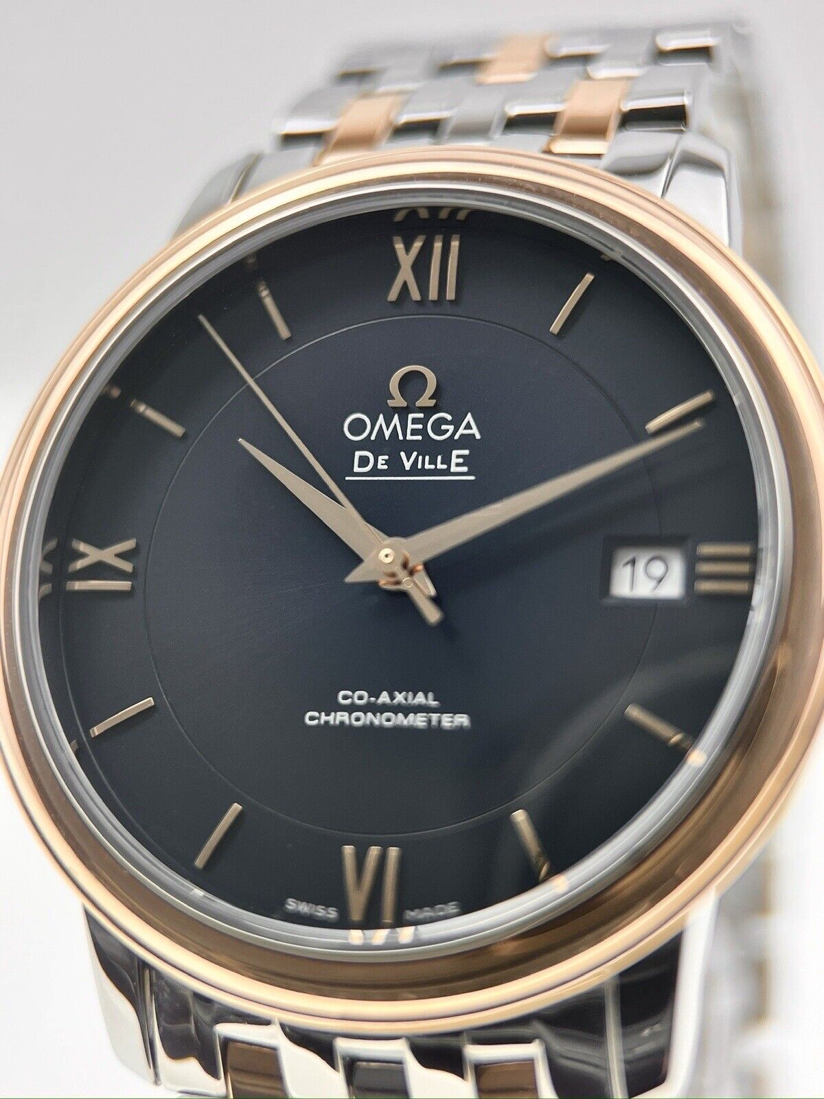 Omega De Ville Prestige Automatic 37mm Blue Dial Watch 424.20.37.20.03.002 - B&P