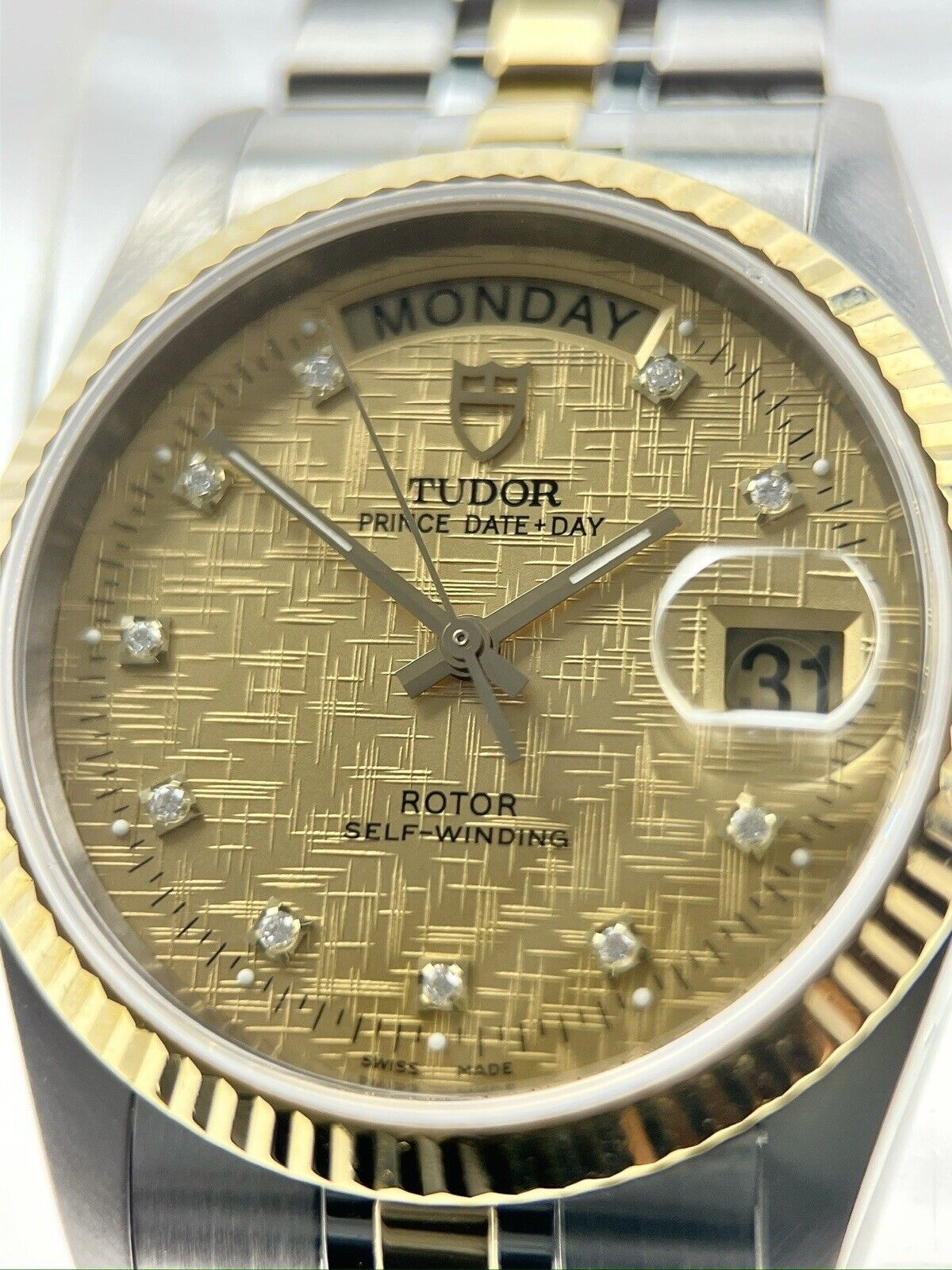 TUDOR Prince Date Day 76213 Gold Color Dial Men's Automatic Watch 36mm - B/P