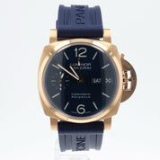 Panerai Luminor Perpetual Calendar Blue Dial Rose Gold 44mm PAM00742 -  Full Set