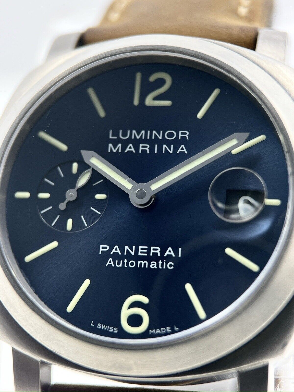 Panerai  Luminor Marina PAM00282 Automatic Titanium 40mm Blue Dial - Watch only