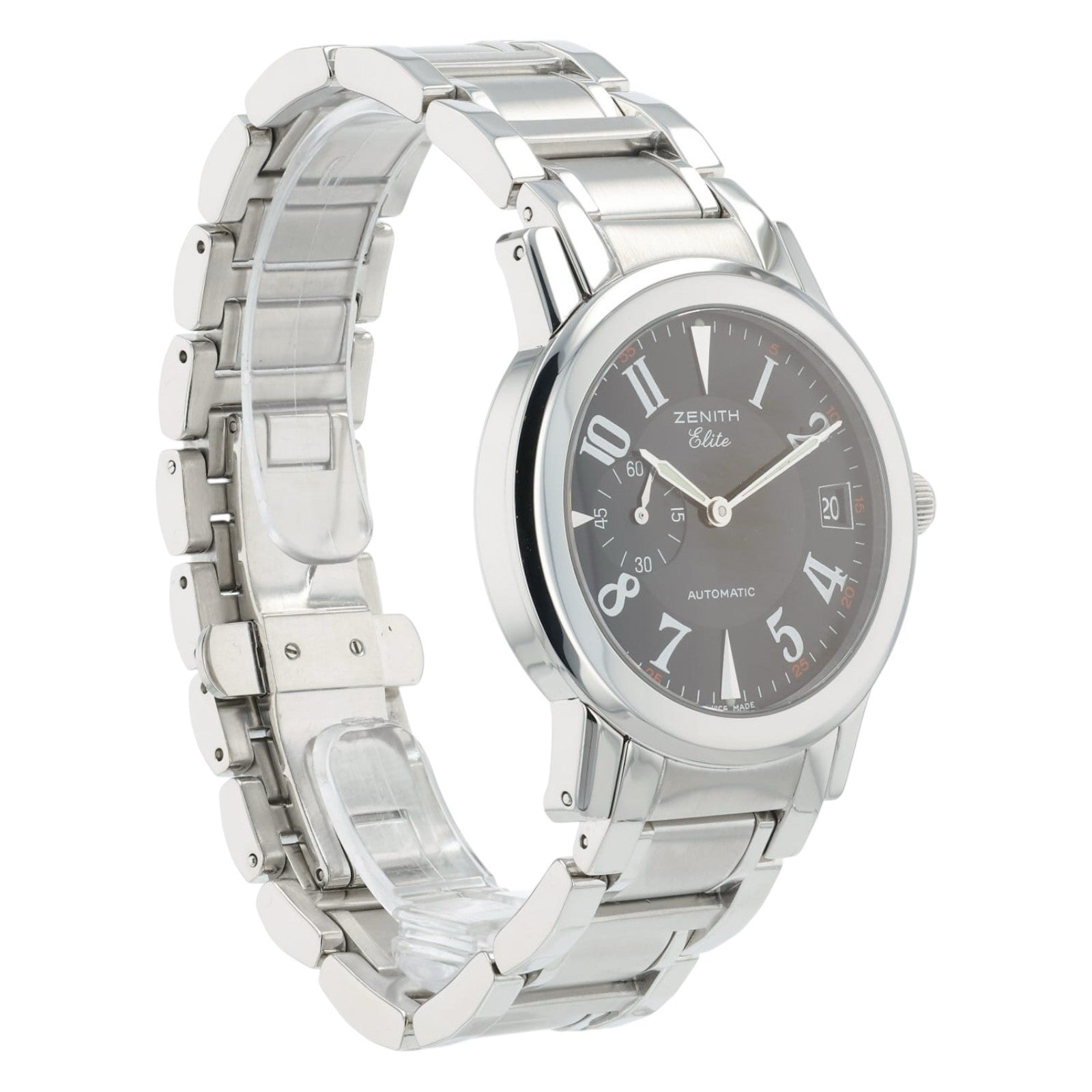 Zenith Elite Port Royal Black Dial Stainless Steel 37mm Automatic Men’s 01/02.04