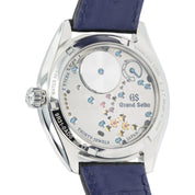 Grand Seiko Omiwatari Blue Dial Steel 38.5 Manual Wind Mens Watch SBGY007