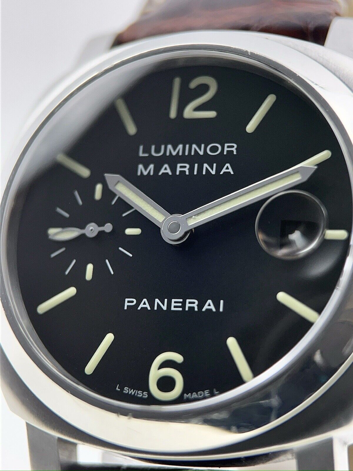 Panerai Luminor Marina Steel Black 40mm Automatic Mens Watch PAM00048