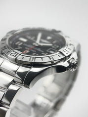 Breitling Avenger II GMT Steel 43mm Black A32390 Bracelet Automatic Box & Papers