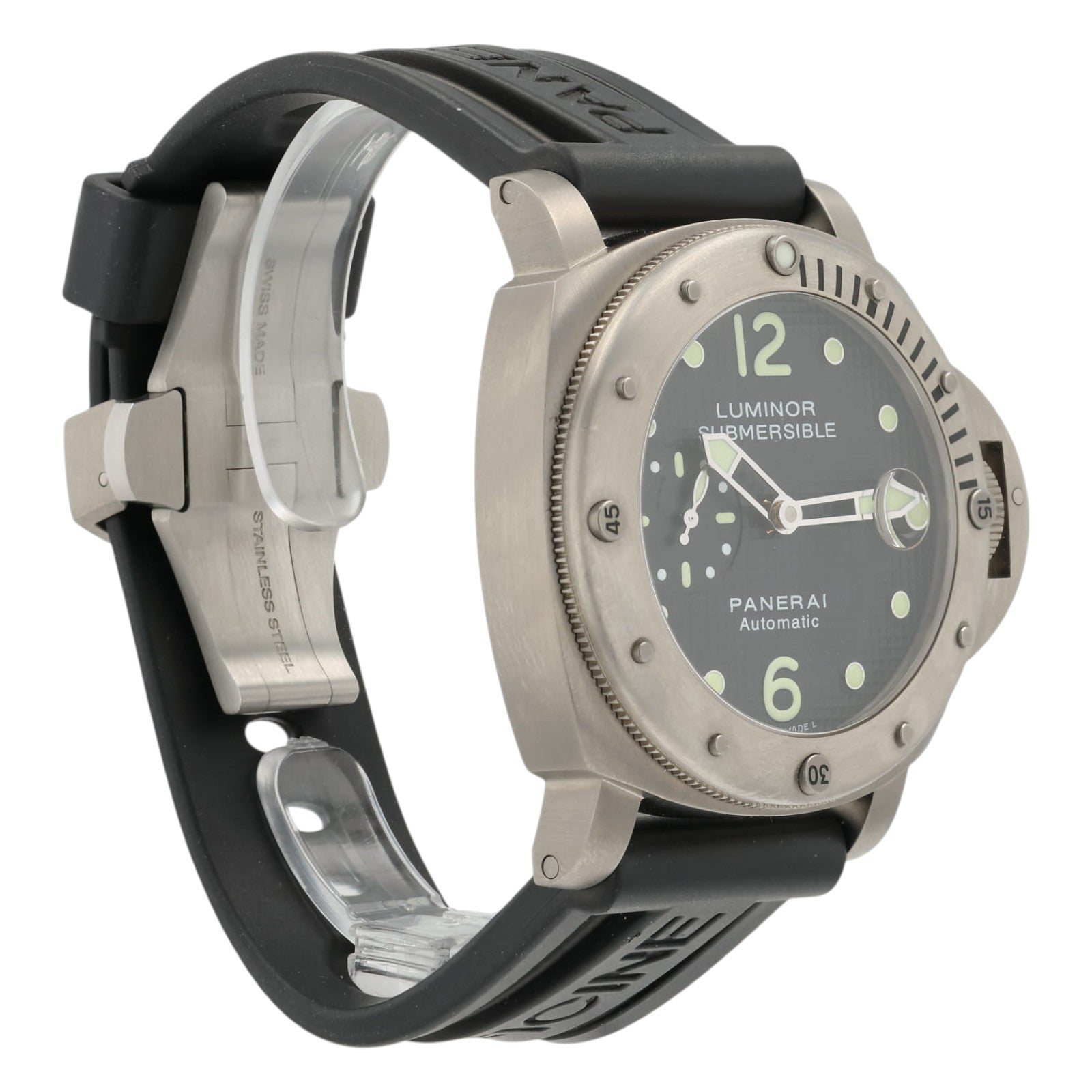 Panerai Luminor Submersible Black Dial Titanium 44mm Automatic Mens PAM00025