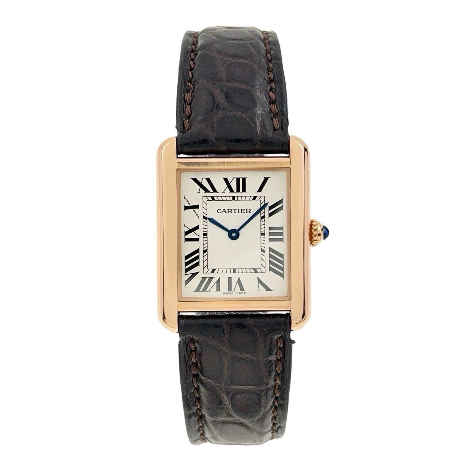 Cartier Tank Solo Stainless and 18k Rose Gold 24mm Quartz Watch 3168