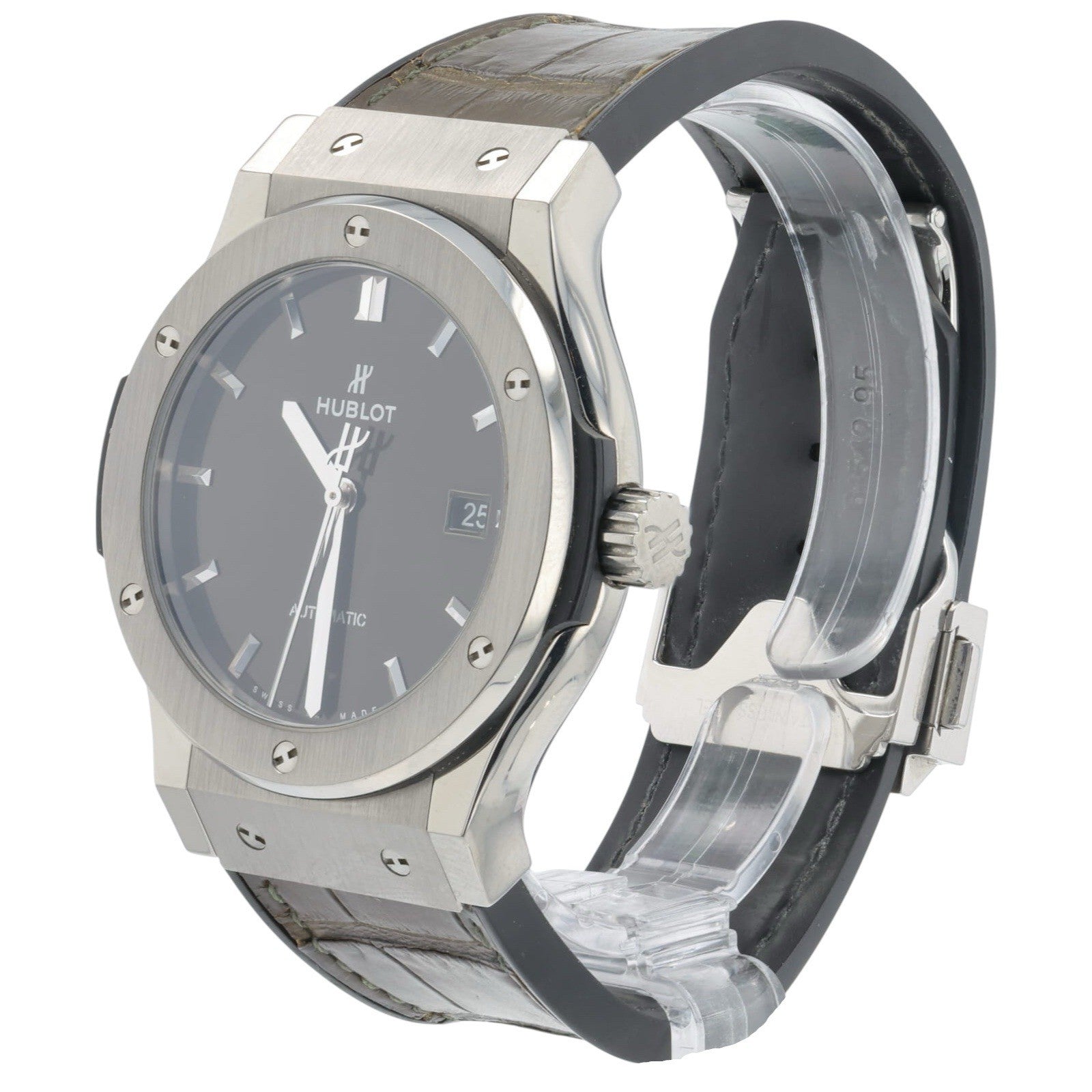 Hublot Classic Fusion Titanium Green Dial 42mm Automatic Mens 542.NX.8970.LR