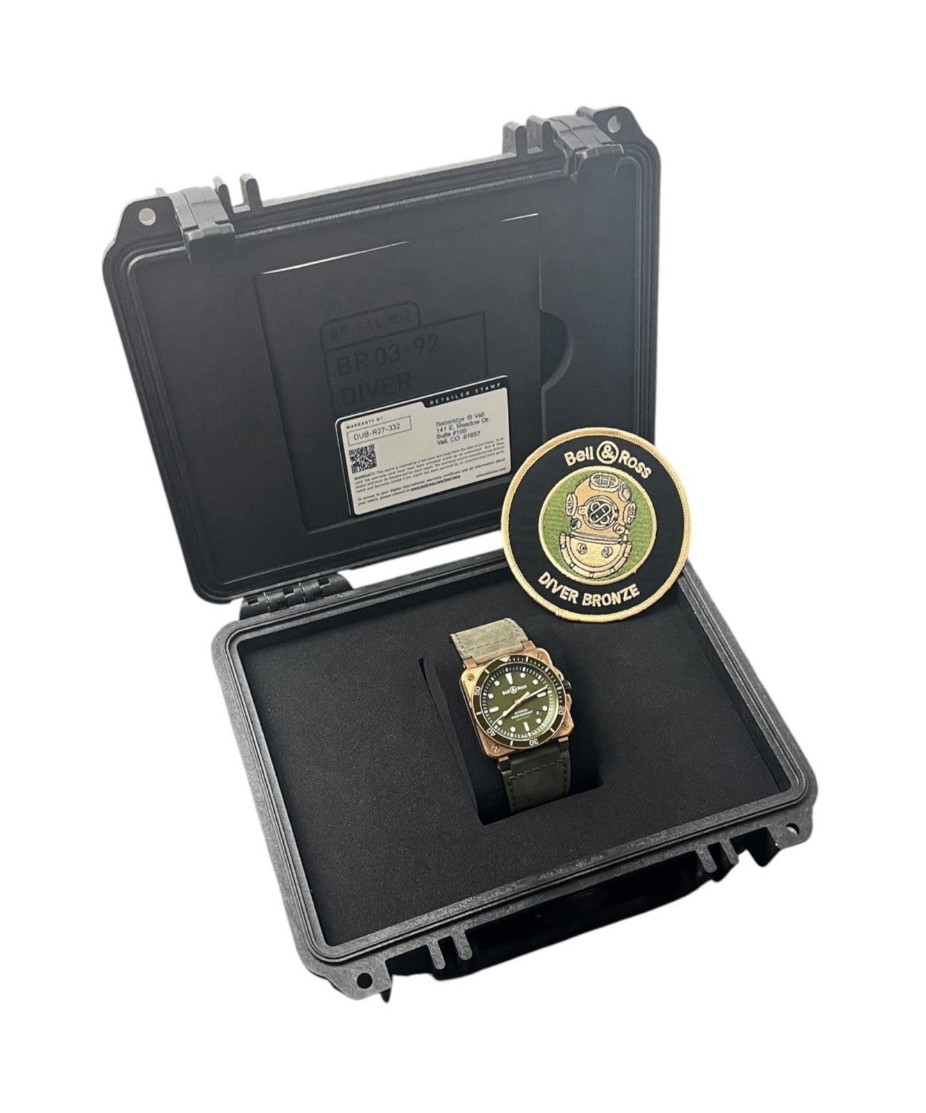 Bell & Ross Green Dial Date Bronze Green Dial 42mm Automatic Men’s Watch BR03