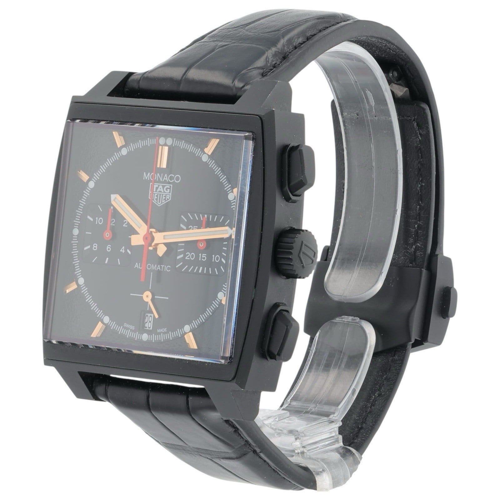 Tag Heuer Monaco Titanium Black Dial 39mm Automatic Movement Mens Watch CBL2180