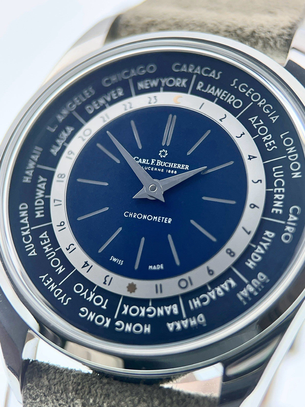 Carl F. Bucherer Heritage Worldtimer Limited Edition For Hodinkee - Box/Papers