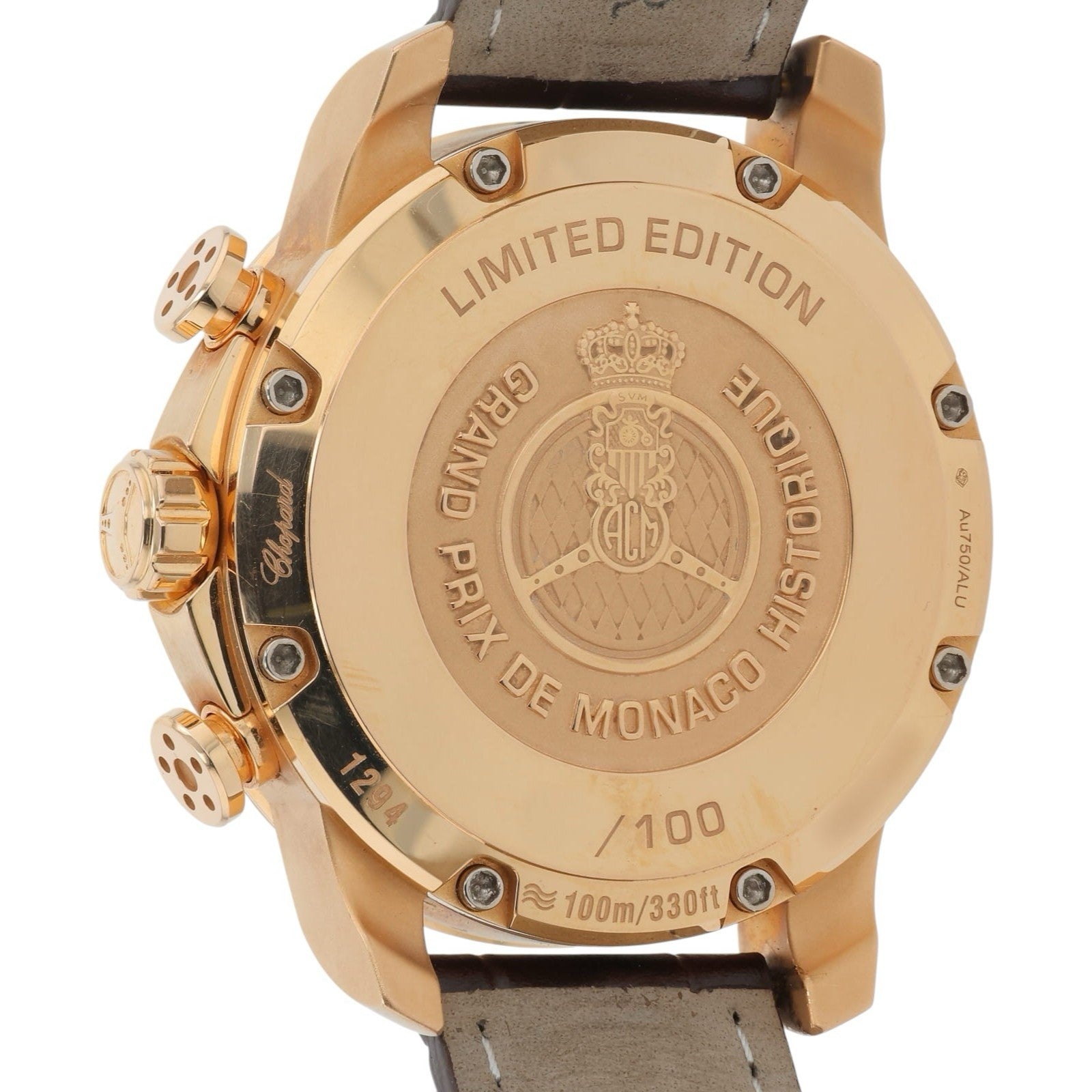 Chopard Grand Prix De Monaco 18k Rose Gold Silver Dial 44mm Auto 161294-5001