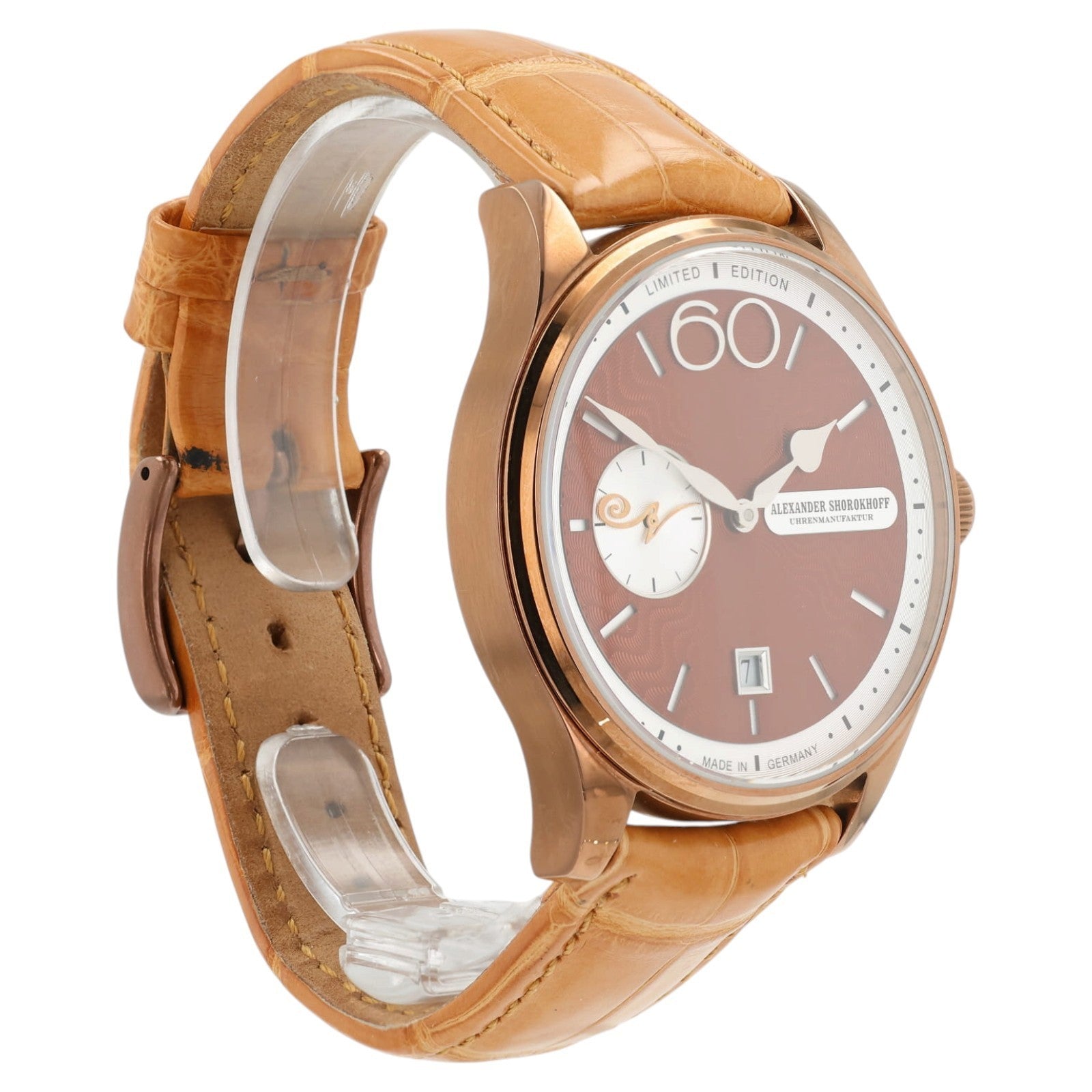 Alexander Shorokhoff Neva Brown Dial Steel 43.5mm Manual Limited Edition Watch
