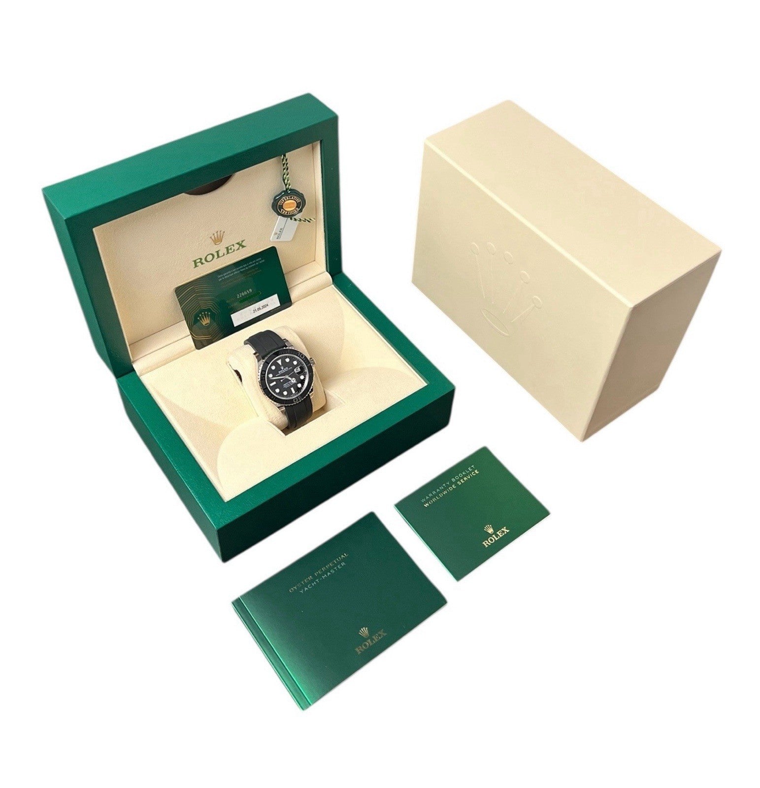 Rolex Yacht-Master 18k White Gold Black Dial 42mm Automatic Mens Watch 226659