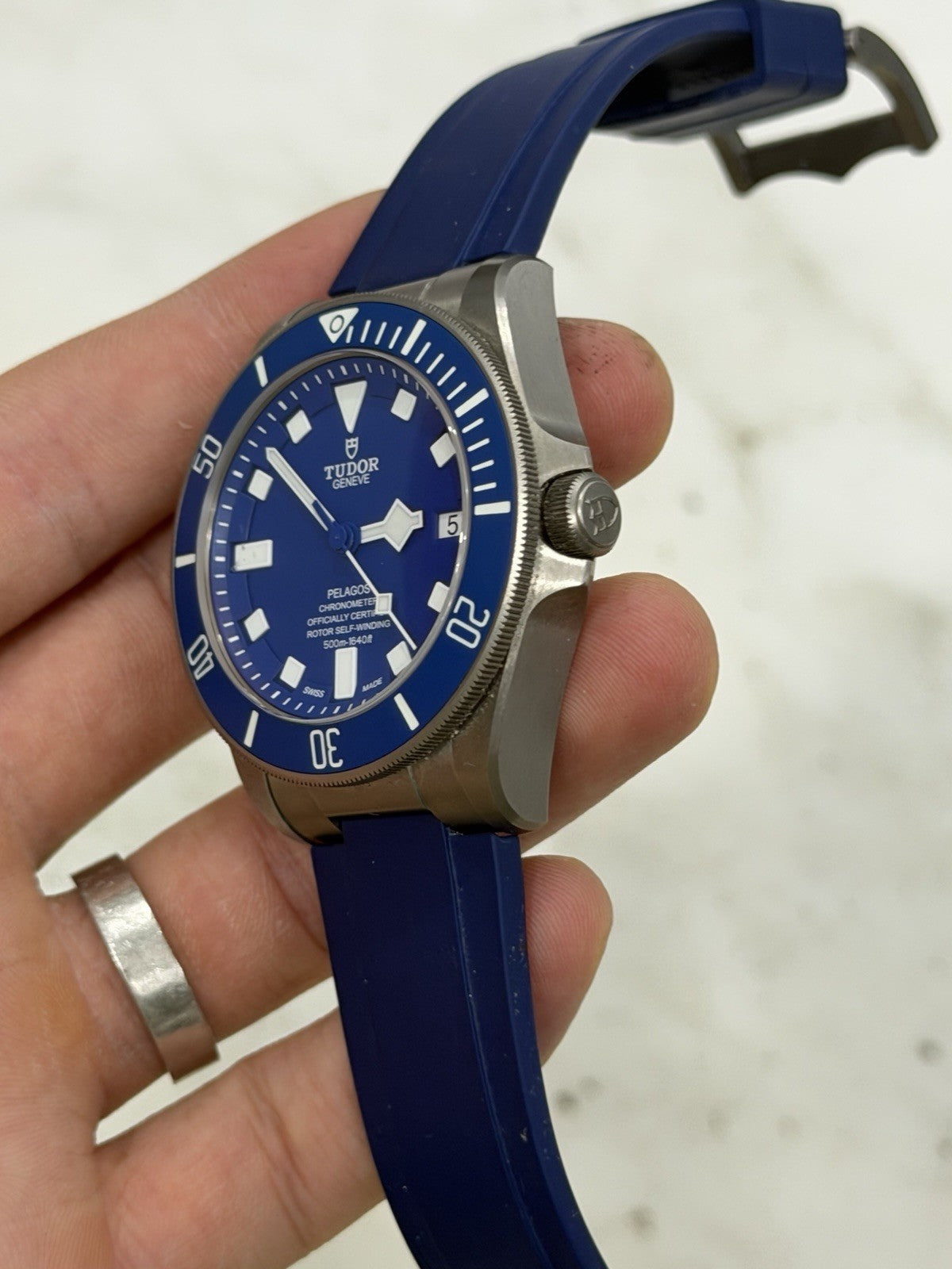 Tudor Pelagos Date Blue Dial Titanium Men's Watch 25600TB - Watch Only