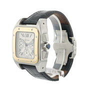 Cartier Santos Gold & Steel Silver Dial 42mm Automatic Men’s Watch W20091X7