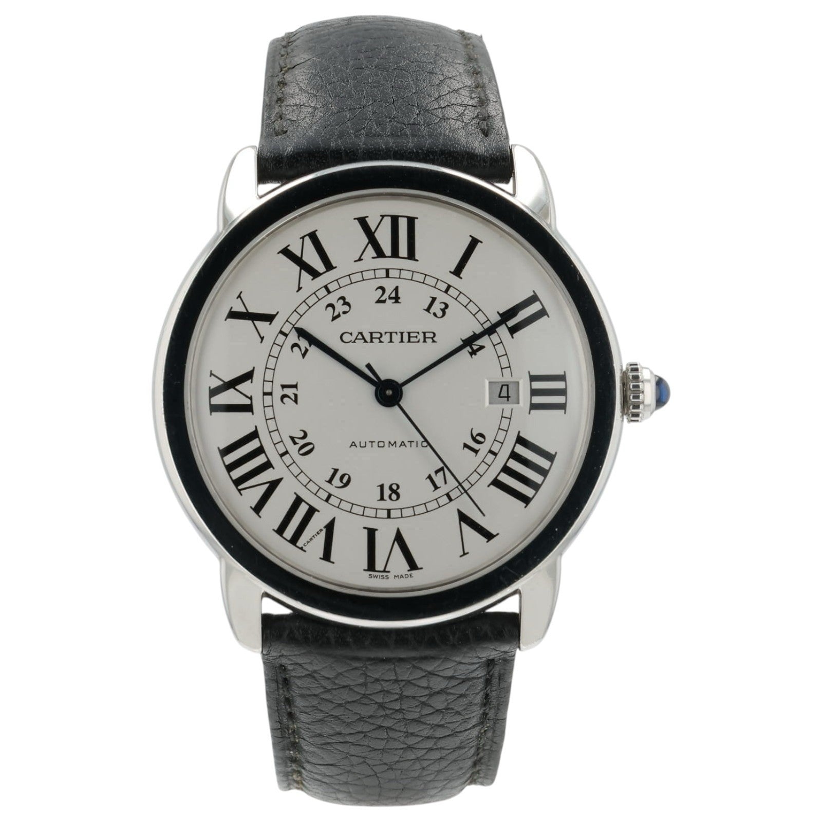 Cartier Ronde Solo Silver Dial Stainless Steel 42mm Automatic Men’s Watch 3802