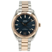 Omega Seamaster Blue Dial 18k Rose Gold & Steel 34mm Ladies 220.20.34.20.03.001