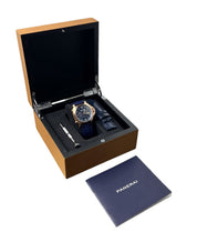 Panerai Luminor Marina 18k Rose Gold Blue Dial 44mm Automatic Mens Watch PAM0111