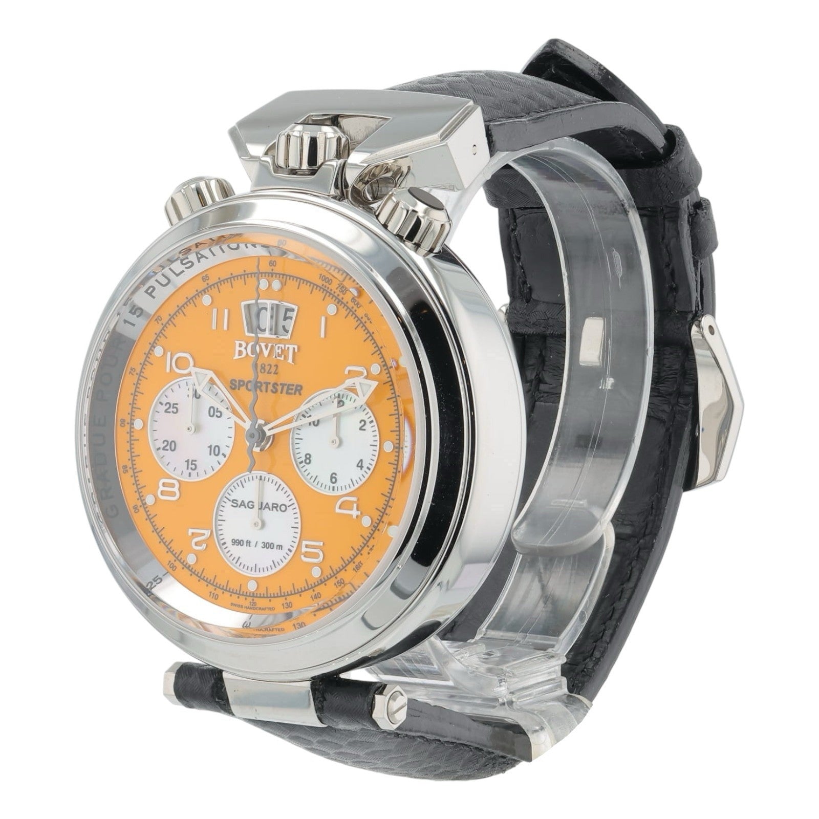 NEW 2025 Bovet Sportster Steel Orange Dial 46mm Automatic Men’s Watch SP0480