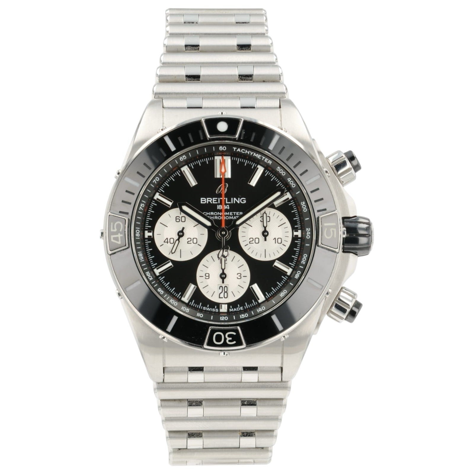Breitling Super Chronomat Black Dial Stainless Steel 44mm Automatic Men’s AB0136