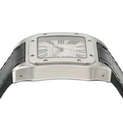 Cartier Santos Silver Dial Stainless Steel 38mm Automatic Men's Watch W20073X8