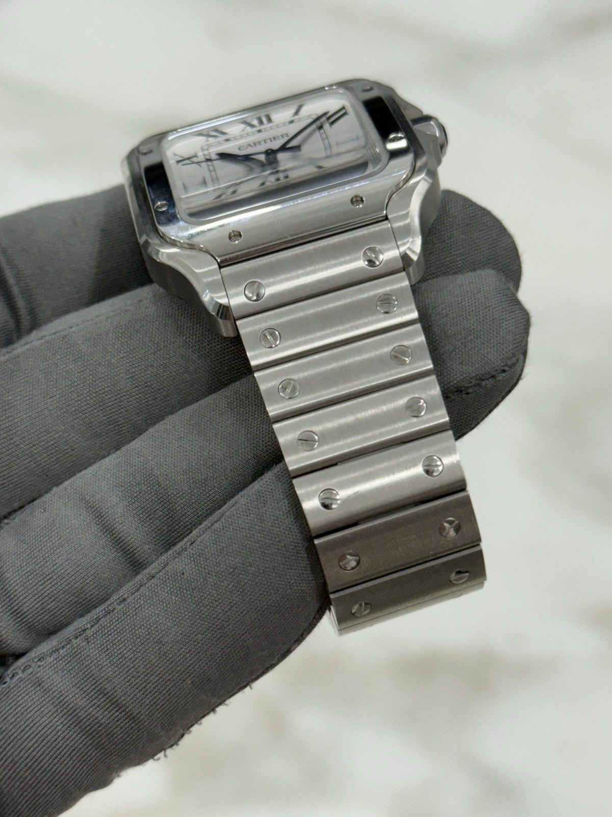 Cartier Santos Stainless Steel Silver Dial 39mm Automatic Men's Watch WSSA0018