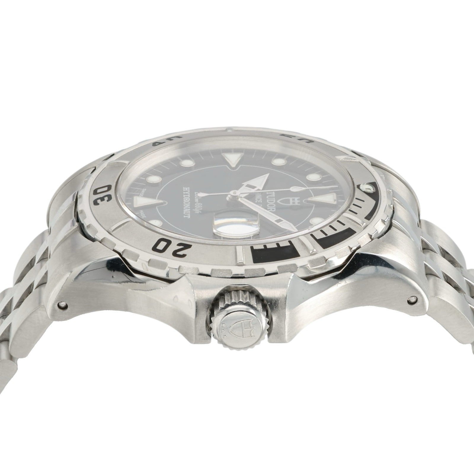Tudor Hydronaut Prince Date Black Dial Stainless Steel 40mm Automatic Mens 89190